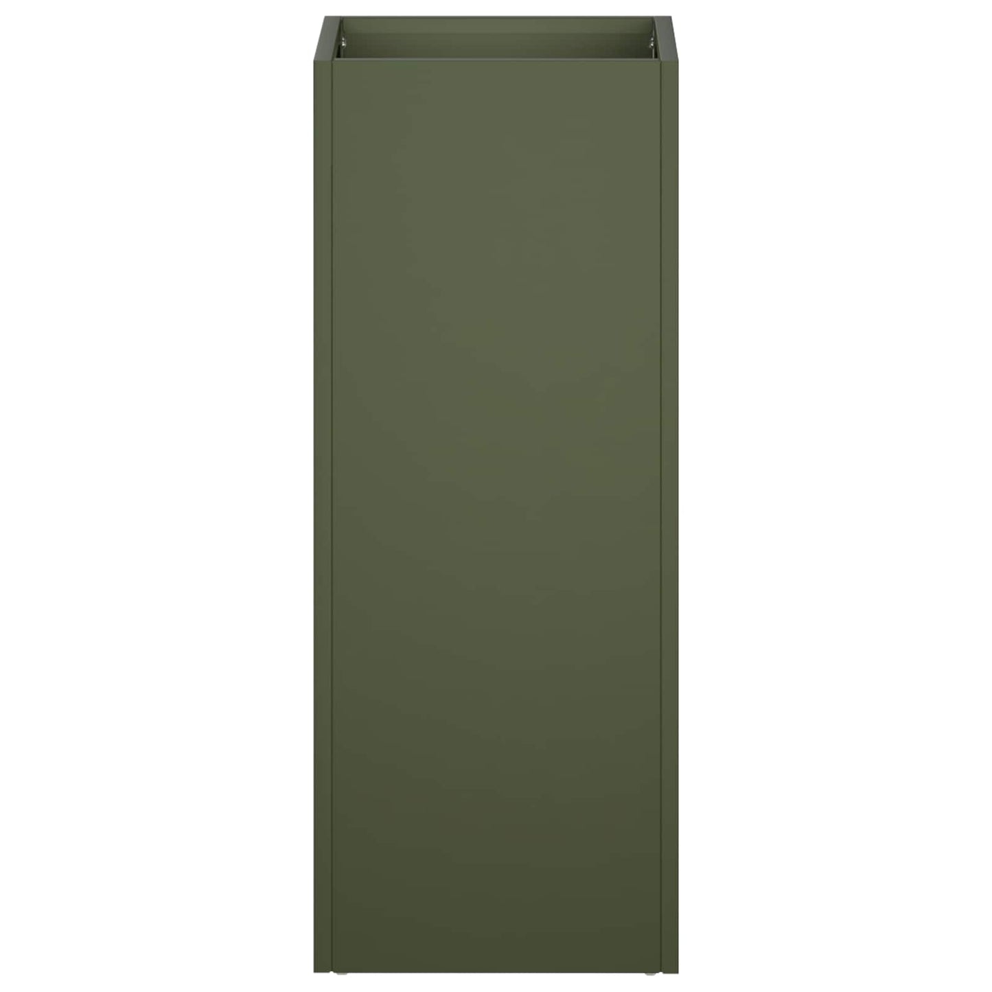 vidaXL Garden Planter Olive Green 20 x 20 x 50 cm Cold-rolled Steel
