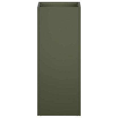 vidaXL Garden Planter Olive Green 20 x 20 x 50 cm Cold-rolled Steel