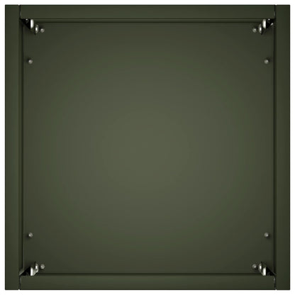 vidaXL Garden Planter 2 pcs Olive Green 20 x 20 x 50 cm
