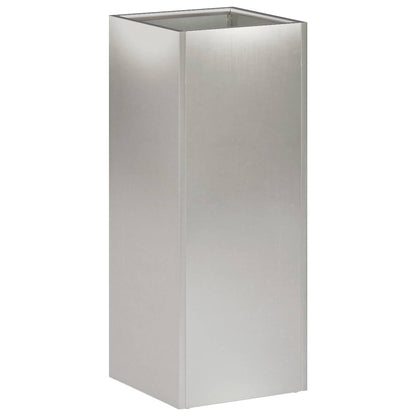 vidaXL Garden Planter 2 pcs Silver 20 x 20 x 50 cm Stainless Steel