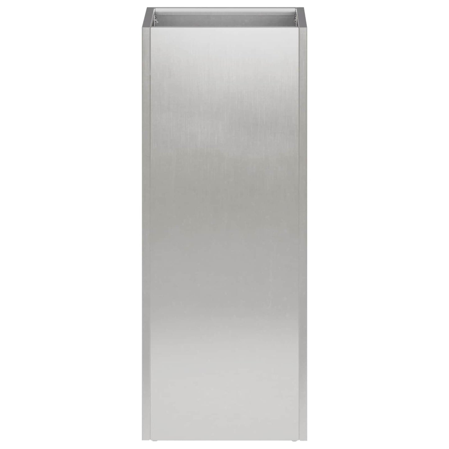vidaXL Garden Planter 2 pcs Silver 20 x 20 x 50 cm Stainless Steel