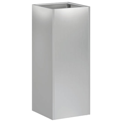 vidaXL Garden Planter Silver 20 x 20 x 50 cm Galvanised Steel