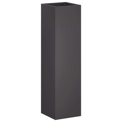 vidaXL Garden Planter Black 20 x 20 x 75 cm Cold-rolled Steel