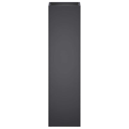 vidaXL Garden Planter Black 20 x 20 x 75 cm Cold-rolled Steel