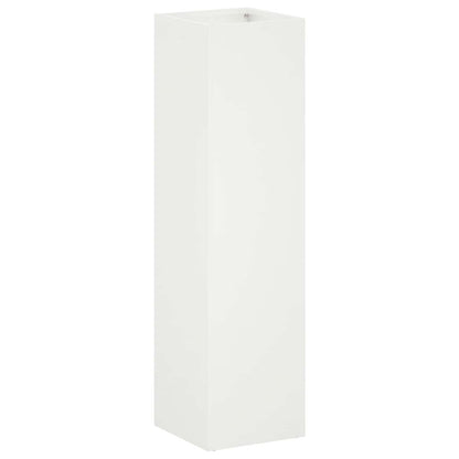 vidaXL Garden Planter White 20 x 20 x 75 cm Cold-rolled Steel