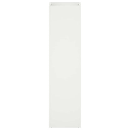 vidaXL Garden Planter 2 pcs White 20 x 20 x 75 cm Cold-rolled Steel