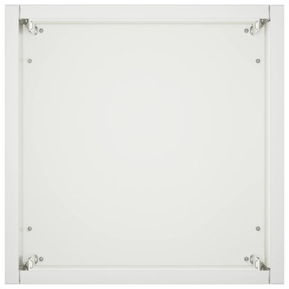 vidaXL Garden Planter 2 pcs White 20 x 20 x 75 cm Cold-rolled Steel