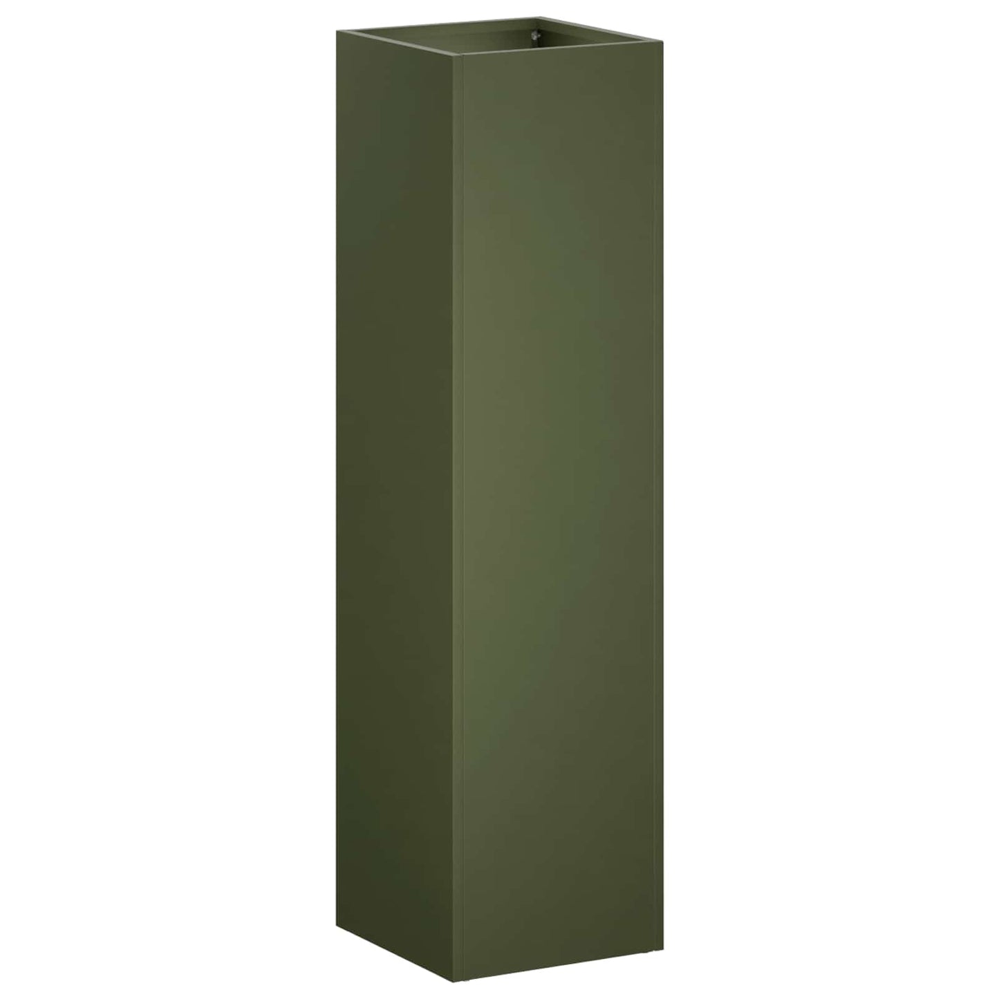 vidaXL Garden Planter Olive Green 20 x 20 x 75 cm Cold-rolled Steel