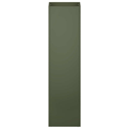 vidaXL Garden Planter Olive Green 20 x 20 x 75 cm Cold-rolled Steel
