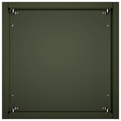 vidaXL Garden Planter 2 pcs Olive Green 20 x 20 x 75 cm