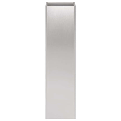 vidaXL Garden Planter Silver 20 x 20 x 75 cm Stainless Steel