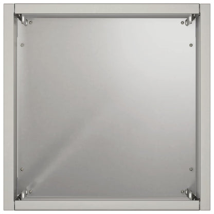 vidaXL Garden Planter 2 pcs Silver 20 x 20 x 75 cm Stainless Steel