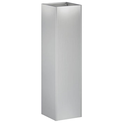 vidaXL Garden Planter 2 pcs Silver 20 x 20 x 75 cm Galvanised Steel