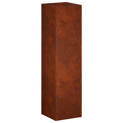 vidaXL Garden Planter Rusty 20 x 20 x 75 cm Weathering Steel