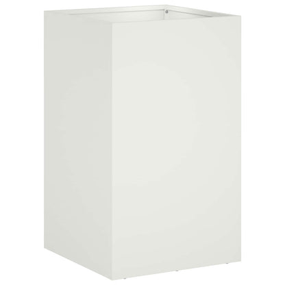 vidaXL Garden Planter White 30 x 30 x 40 cm Cold-rolled Steel