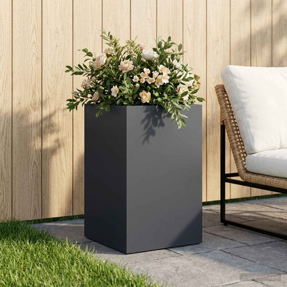 vidaXL Garden Planter Anthracite 30 x 30 x 40 cm Cold-rolled Steel