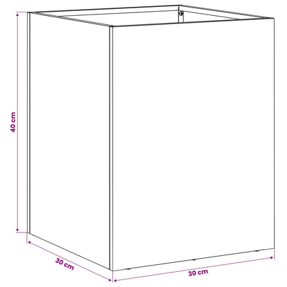 vidaXL Garden Planter Silver 30 x 30 x 40 cm Galvanised Steel