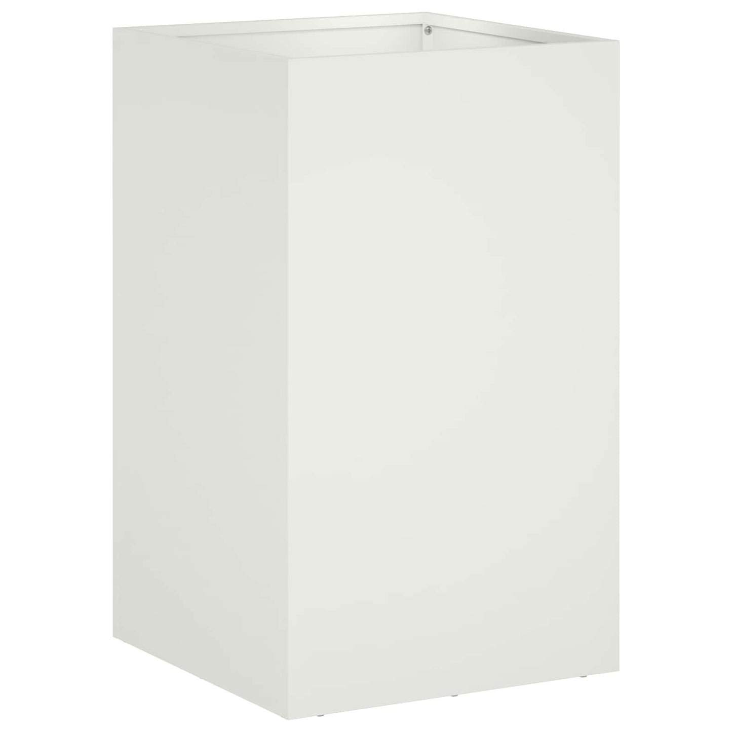 vidaXL Garden Planter 2 pcs White 30 x 30 x 50 cm Cold-rolled Steel