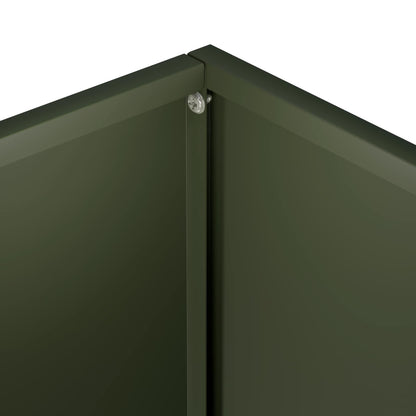 vidaXL Garden Planter Olive Green 30 x 30 x 50 cm Cold-rolled Steel