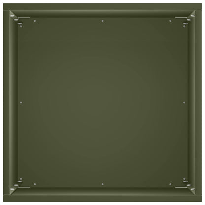 vidaXL Garden Planter Olive Green 30 x 30 x 50 cm Cold-rolled Steel