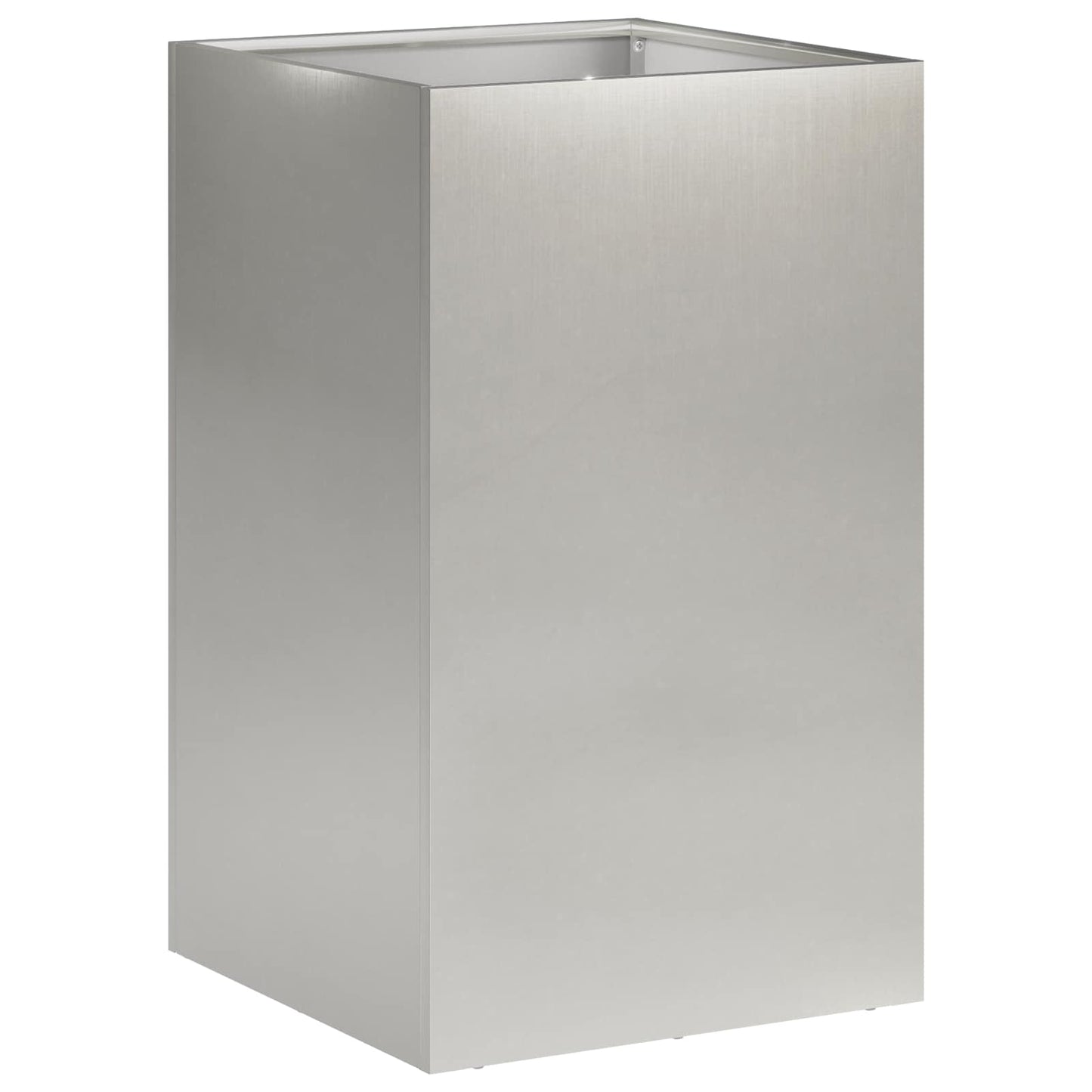 vidaXL Garden Planter Silver 30 x 30 x 50 cm Stainless Steel
