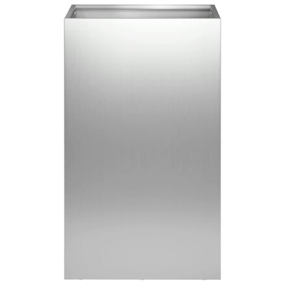 vidaXL Garden Planter Silver 30 x 30 x 50 cm Galvanised Steel