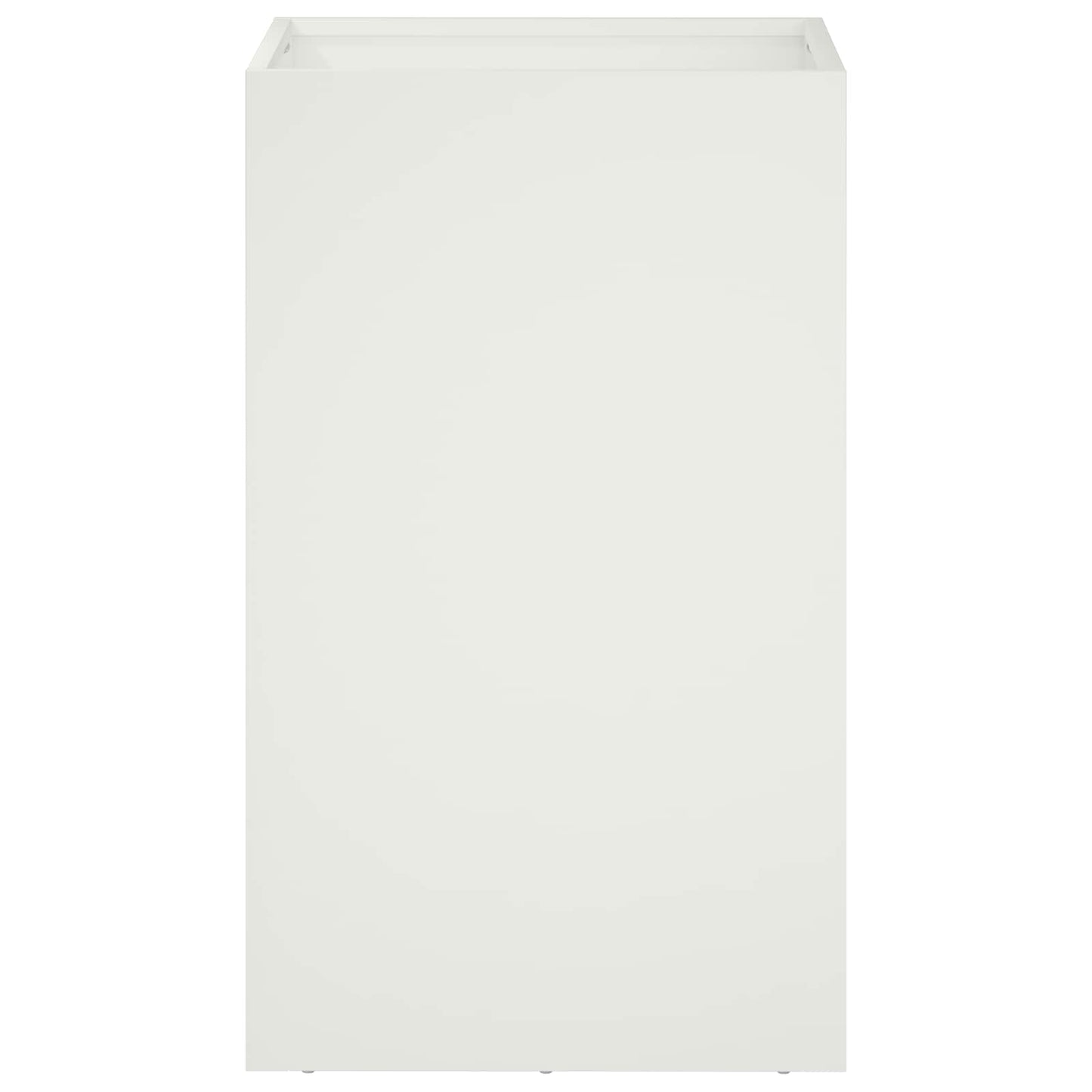 vidaXL Garden Planter 2 pcs White 40 x 40 x 50 cm Cold-rolled Steel