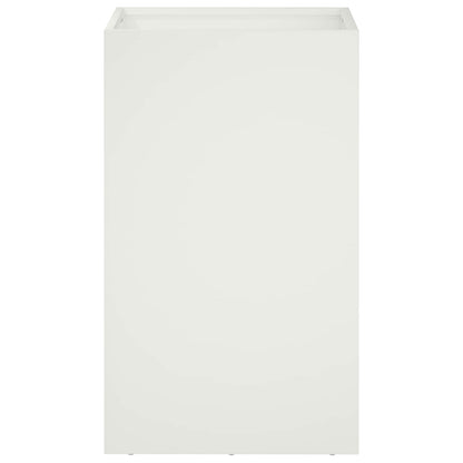 vidaXL Garden Planter 2 pcs White 40 x 40 x 50 cm Cold-rolled Steel