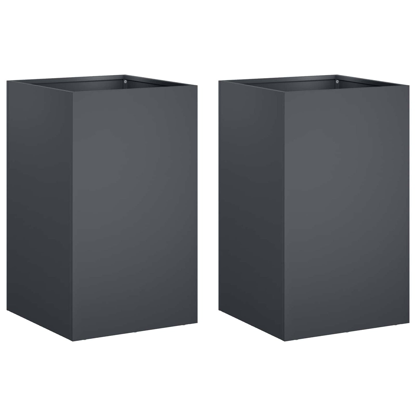 vidaXL Garden Planter 2 pcs Anthracite 40 x 40 x 50 cm