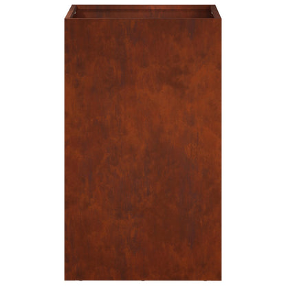 vidaXL Garden Planter 2 pcs Rusty 40 x 40 x 50 cm Weathering Steel