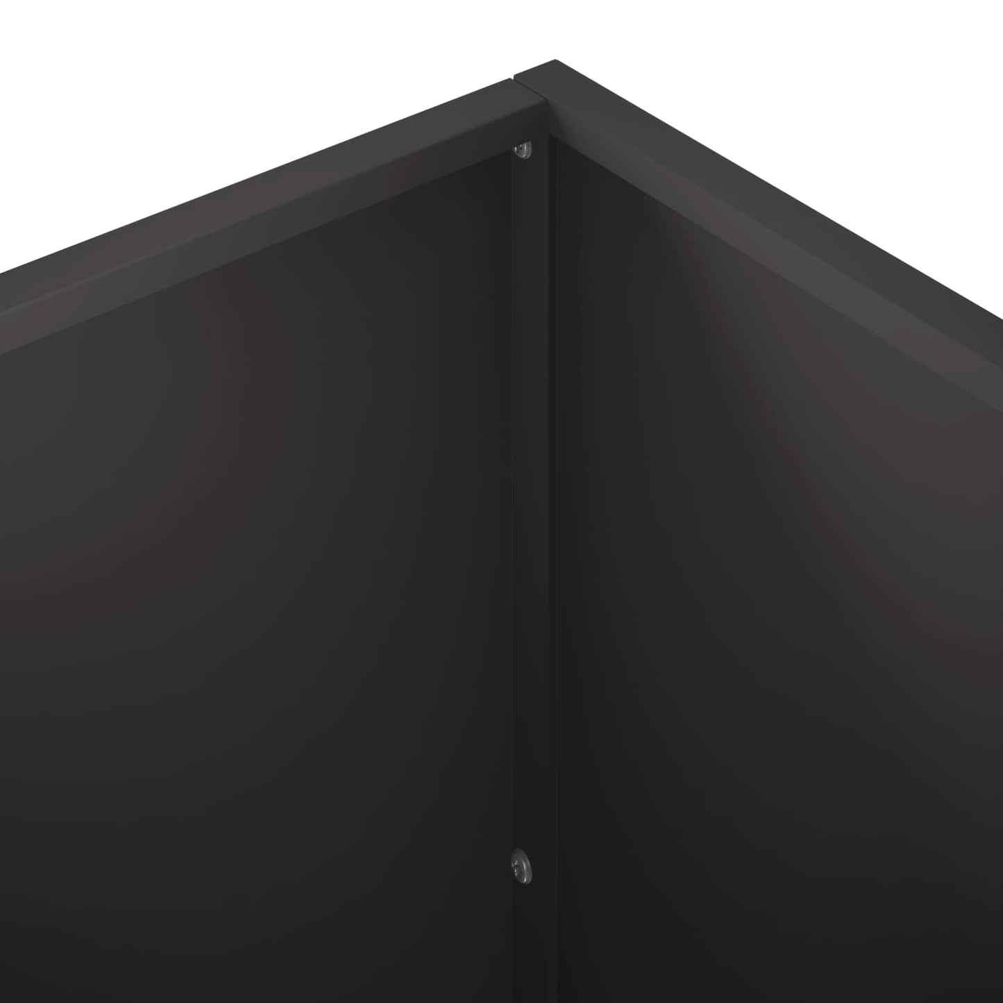vidaXL Garden Planter 2 pcs Black 40 x 40 x 75 cm Cold-rolled Steel