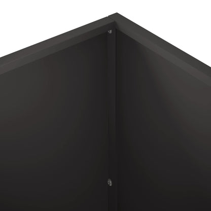 vidaXL Garden Planter 2 pcs Black 40 x 40 x 75 cm Cold-rolled Steel