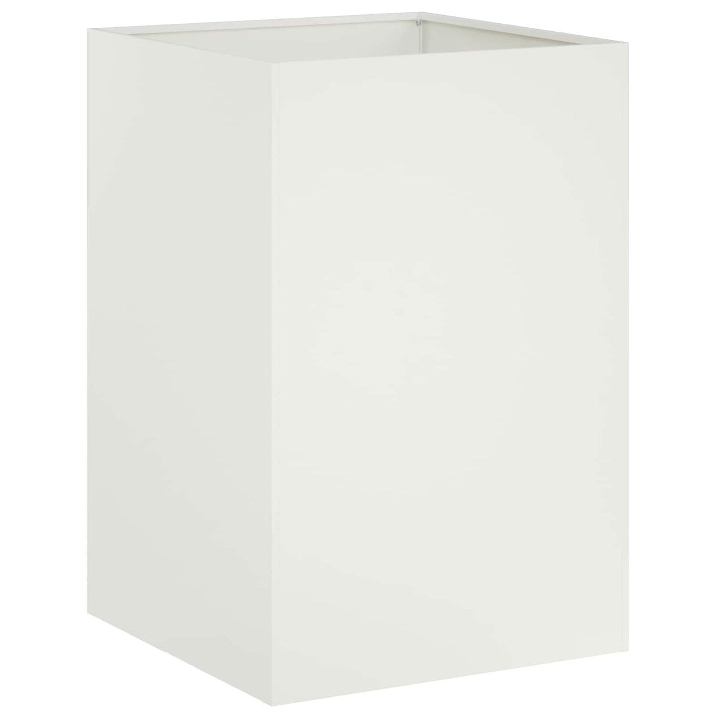 vidaXL Garden Planter 2 pcs White 40 x 40 x 75 cm Cold-rolled Steel
