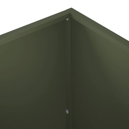 vidaXL Garden Planter Olive Green 40 x 40 x 75 cm Cold-rolled Steel