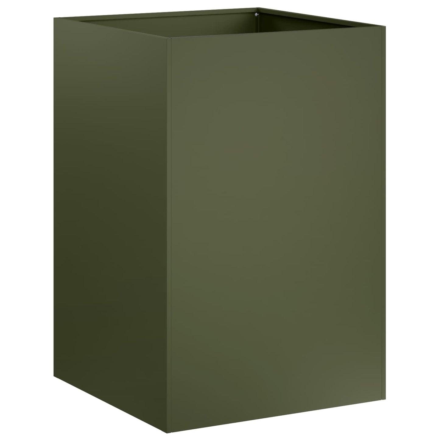 vidaXL Garden Planter Olive Green 40 x 40 x 75 cm Cold-rolled Steel