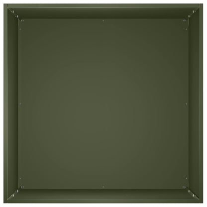 vidaXL Garden Planter Olive Green 40 x 40 x 75 cm Cold-rolled Steel