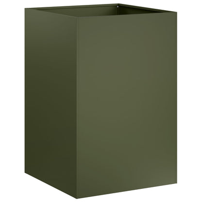 vidaXL Garden Planter 2 pcs Olive Green 40 x 40 x 75 cm