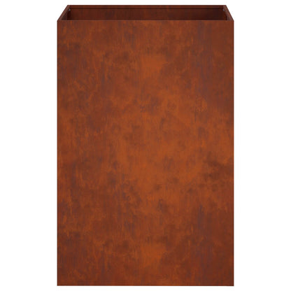 vidaXL Garden Planter 2 pcs Rusty 40 x 40 x 75 cm Weathering Steel