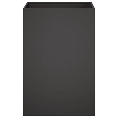 vidaXL Garden Planter Black 50 x 50 x 75 cm Cold-rolled Steel