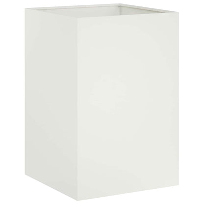 vidaXL Garden Planter White 50 x 50 x 75 cm Cold-rolled Steel