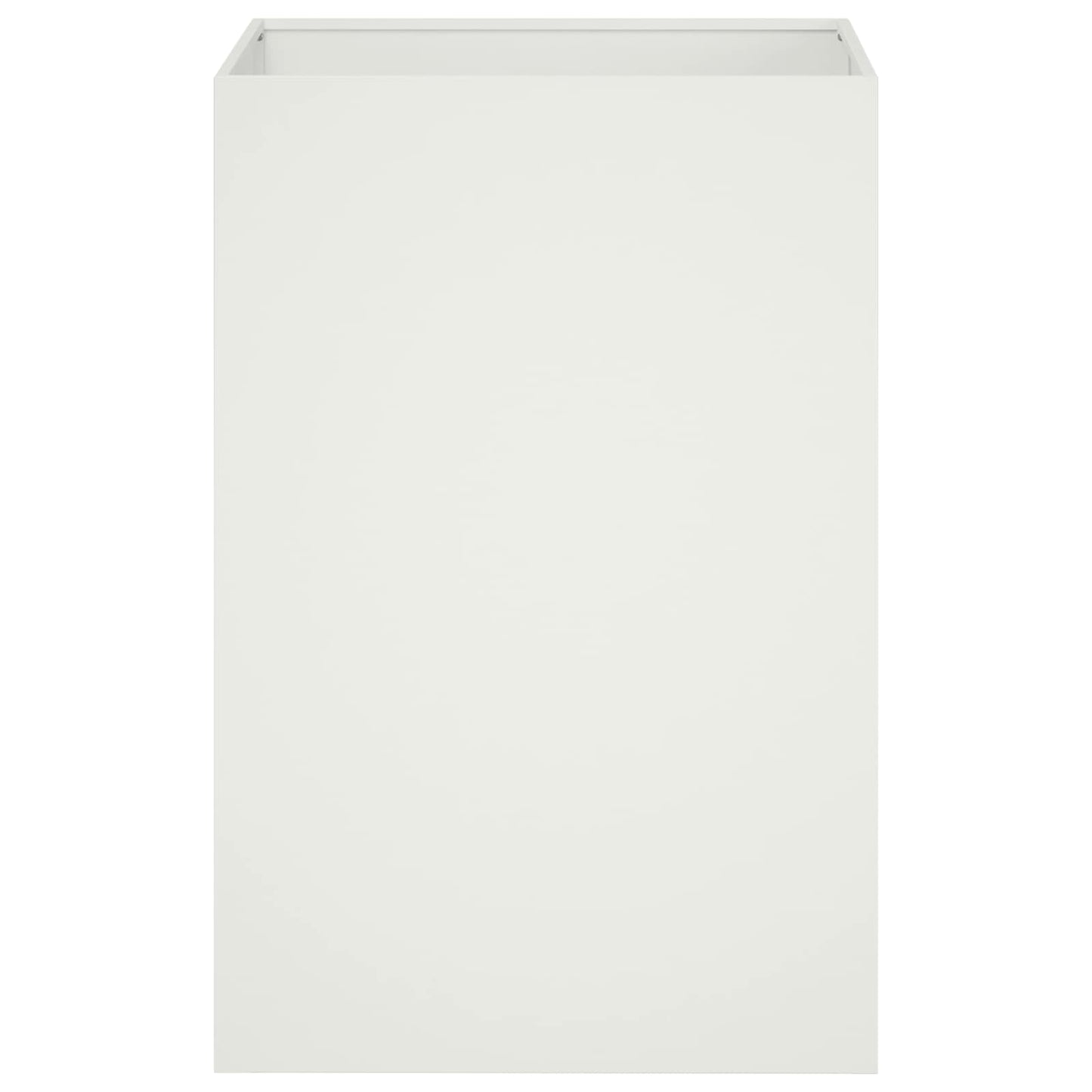 vidaXL Garden Planter White 50 x 50 x 75 cm Cold-rolled Steel