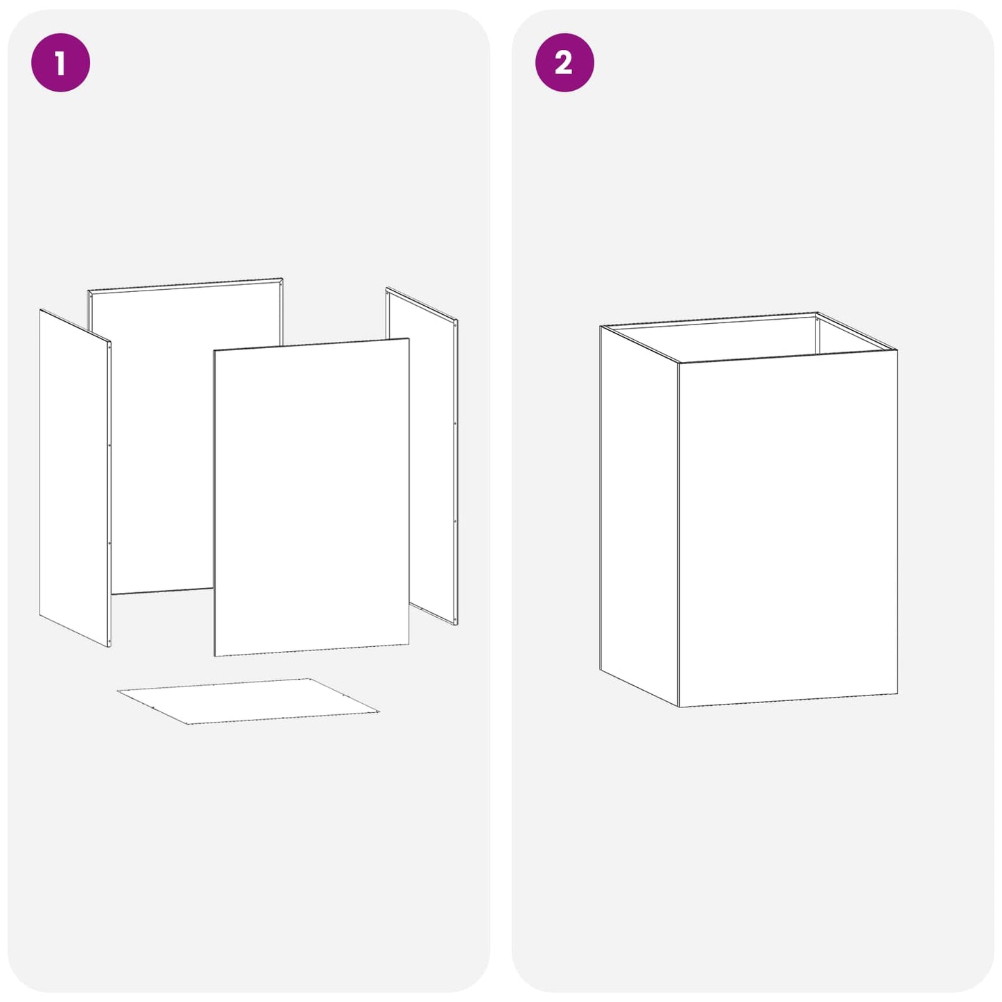 vidaXL Garden Planter 2 pcs Anthracite 50 x 50 x 75 cm