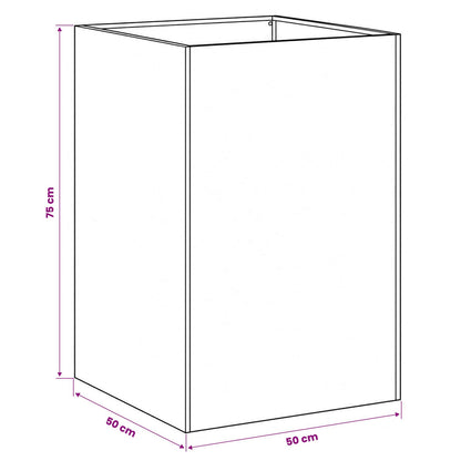 vidaXL Garden Planter 2 pcs Anthracite 50 x 50 x 75 cm