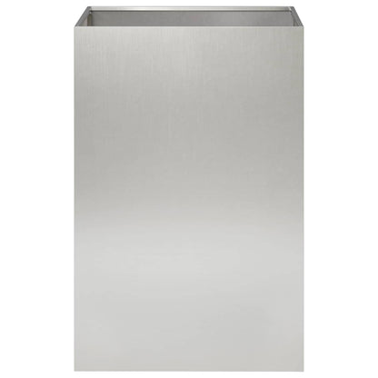 vidaXL Garden Planter Silver 50 x 50 x 75 cm Stainless Steel