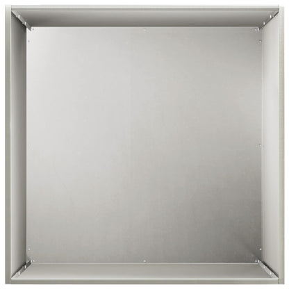 vidaXL Garden Planter Silver 50 x 50 x 75 cm Stainless Steel