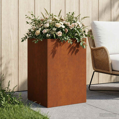 vidaXL Garden Planter Rusty 50 x 50 x 75 cm Weathering Steel