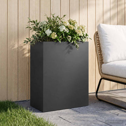 vidaXL Garden Planter Black 40 x 20 x 40 cm Cold-rolled Steel