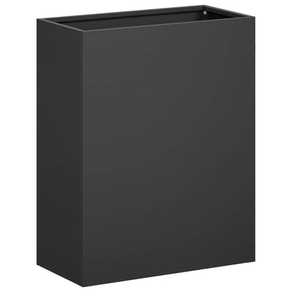 vidaXL Garden Planter 2 pcs Black 40 x 20 x 40 cm Cold-rolled Steel