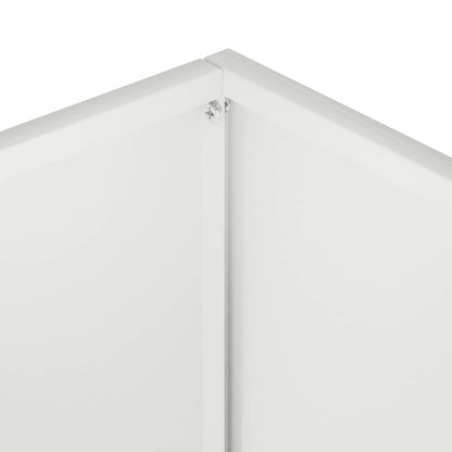 vidaXL Garden Planter White 40 x 20 x 40 cm Cold-rolled Steel