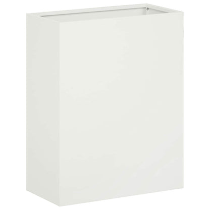 vidaXL Garden Planter 2 pcs White 40 x 20 x 40 cm Cold-rolled Steel